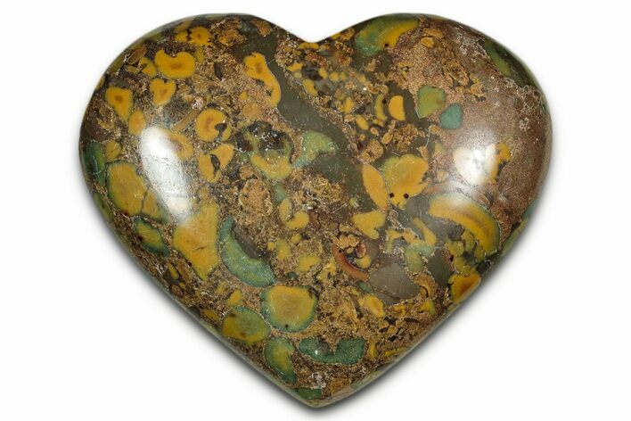 Polished Fruit Jasper Heart- India #343164